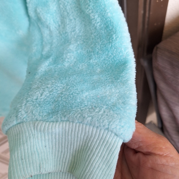Justice Sleep Aqua Sleep Mode PJ Set Top/Bottom SzJXL(16 18) Fuzzy Warm Cute - Picture 13 of 16